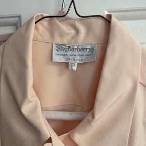 Vintage Burberry Women's Silk top - Soft Peach